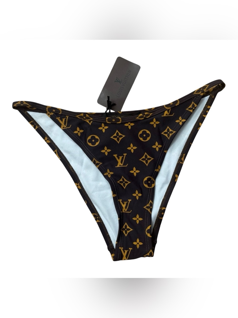 Louis Vuitton Brown & Gold Monogram Bikini Bottoms